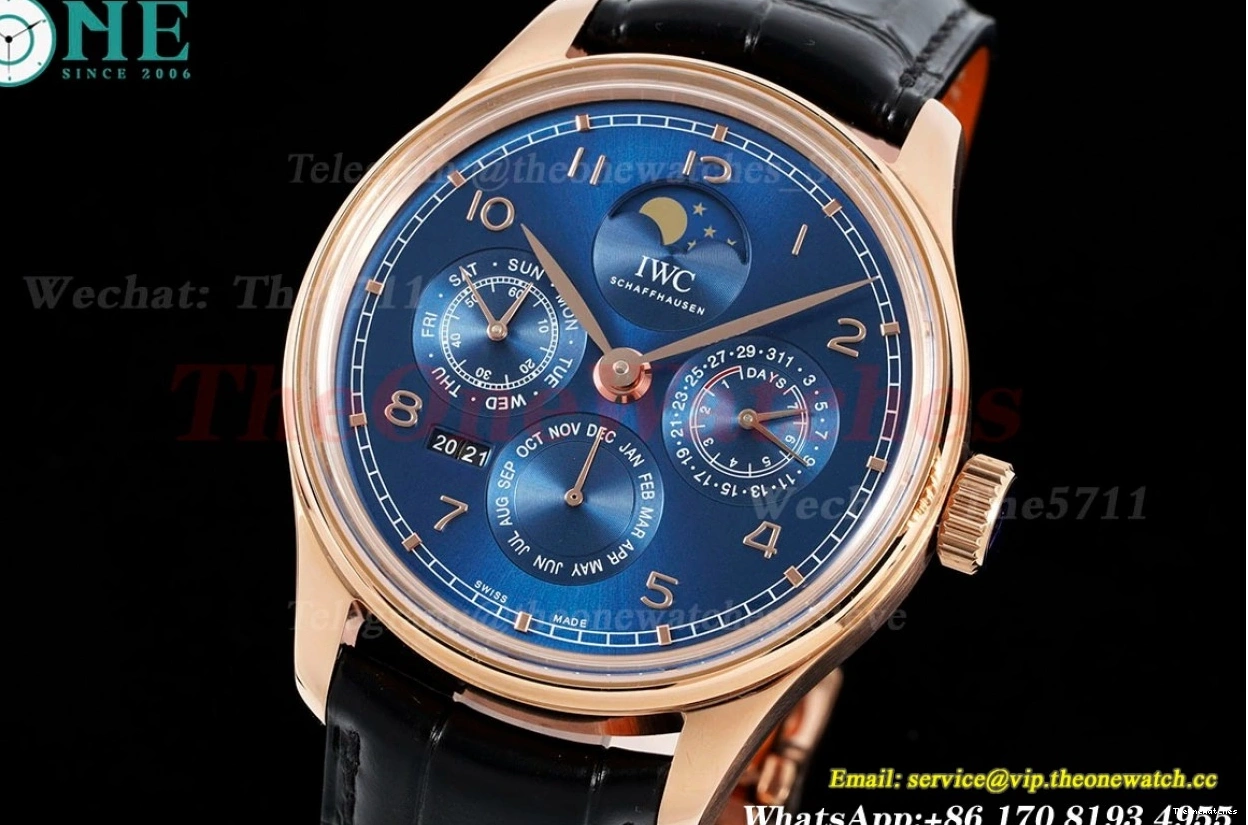RG Blue Calendar A52610 Perpetual 5033 V9F LE Num Portugieser 0522